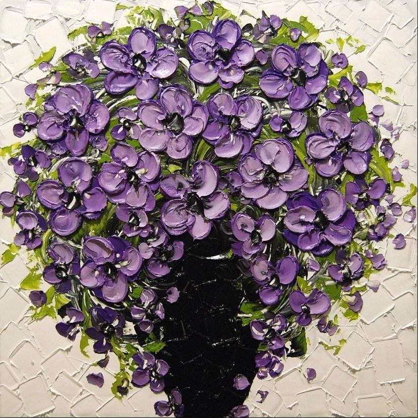 Unknown Artist Purple Floral